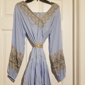 NWT Free People Wild One Embroidery Short Dress